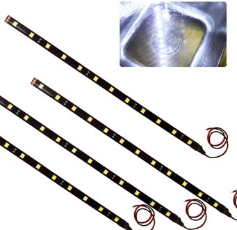 4 Stuks 30Cm 15 Led 2835 Motorrijwiel Flexibele Strip Licht Waterdicht 12V Wit Geel Rood Blauw Groen