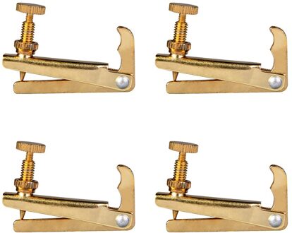 4 Stuks 4/4 3/4 Viool Metal Fine Tuner Richter Onderdelen Viool Onderdelen 4stk goud 44 34
