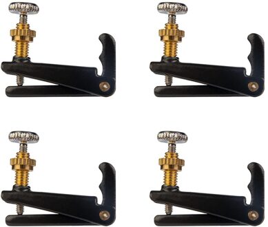 4 Stuks 4/4 3/4 Viool Metal Fine Tuner Richter Onderdelen Viool Onderdelen 4stk zwart 44 34