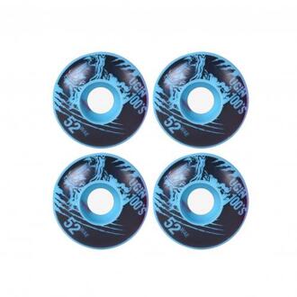 4 Stuks 52*30Mm Outdoor Polyurethaan Vier-Wiel Dubbele Rocker Skateboard Wielen Blauw