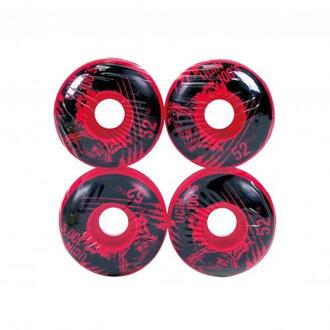 4 Stuks 52*30Mm Outdoor Polyurethaan Vier-Wiel Dubbele Rocker Skateboard Wielen Rood
