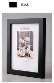 4 Stuks 6 Inch Home Foto Display Houten Fotolijst Desktop Display Wandkleden Huishoudelijke Woonkamer Decoratie 2stk zwart