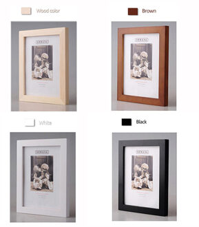 4 Stuks 6 Inch Home Foto Display Houten Fotolijst Desktop Display Wandkleden Huishoudelijke Woonkamer Decoratie 4stk alle kleur