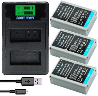 4 Stuks 7.4V Bateria BLN1 Ps BLN1 PS-BLN1 Batterij Voor Olympus E-M5 OM-D E-M1 E-P5 Camera Accessoires lader en 3accu