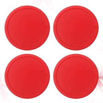 4 Stuks 75Mm Air Hockey Pushers Pucks Red Air Hockey Kinderen Tafel Mini Ijshockey Stuk Luchtvering Accessoires sport Te