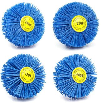 4 Stuks 80X30X6Mm Boor Schurende Draad Slijpschijf Nylon Haren Polijsten Borstel Voor Houten Meubelen mahonie Afwerking