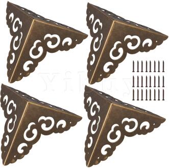 4 Stuks 8Cm Brons Corner Guards Geschikt Voor Varieert Van Houten Doos