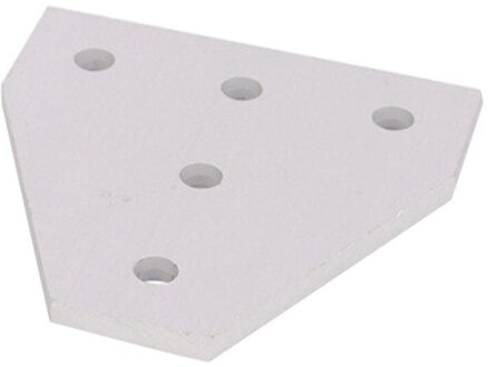 4 Stuks Aluminium 5 Gat T Vorm Deelnemen Plaat Lineaire Extrusie Apparaat Voor Voor 3D Printer Onderdelen Accessoires Zwart (2020T) zilver