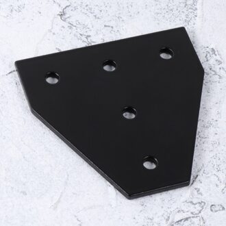 4 Stuks Aluminium 5 Gat T Vorm Deelnemen Plaat Lineaire Extrusie Apparaat Voor Voor 3D Printer Onderdelen Accessoires Zwart (2020T)