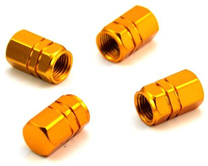 4 Stuks Aluminium Auto Zeshoekige Ventile Velgen Stem Air Ventieldopjes Fiets Band Band Cover Ventieldopje Autowiel Air ventieldopjes