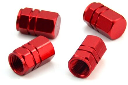 4 Stuks Aluminium Auto Zeshoekige Ventile Velgen Stem Air Ventieldopjes Fiets Band Band Cover Ventieldopje Autowiel Air ventieldopjes
