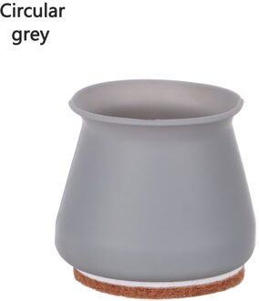 4 Stuks Anti-Slip Pad Slijtvaste Met Vilt Stoel Been Caps Tafel Pads Meubels Voeten Covers Floor protector Meubels Onderdelen circulaire-grijs