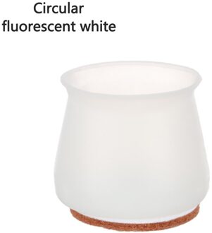 4 Stuks Anti-Slip Pad Slijtvaste Met Vilt Stoel Been Caps Tafel Pads Meubels Voeten Covers Floor protector Meubels Onderdelen fluorescerende wit