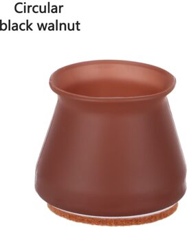 4 Stuks Anti-Slip Pad Slijtvaste Met Vilt Stoel Been Caps Tafel Pads Meubels Voeten Covers Floor protector Meubels Onderdelen zwart okkernoot