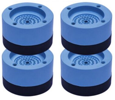 4 Stuks Anti Vibration Voeten Pads Wasmachine Rubber Mat Anti-Vibratie Pad Droger Universele Vaste Antislip pad 3.5cm blauw