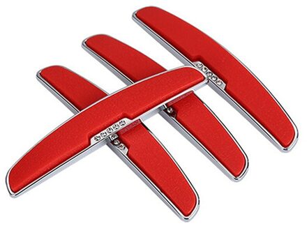 4 Stuks Auto Anti-Collision Strip Bumper Hoek Guard Universele Kras Strip Bumper Protector rood
