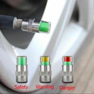 4 Stuks Auto Auto Tire Pressure Monitor Ventieldopjes Sensor Indicator Alert Set