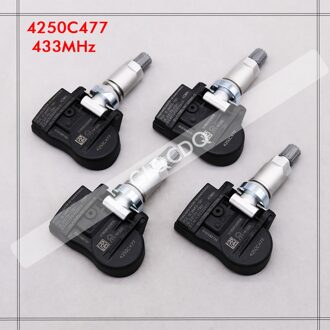 4 Stuks Auto Bandenspanning Monitor Sensor Tpms 4250C477 Voor Mitsubishi Asx Lancer Outlander Lancer Asx I-MIEV 433 Mhz (4stk) 4250C477