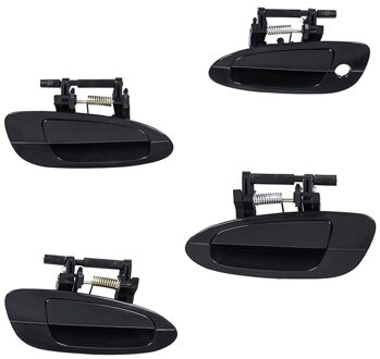 4 Stuks Auto Buiten Deurklink Smooth Black 69230-02030 69220-02040 Voor Nissan Altima 2002-2006 (Voor + Achter)
