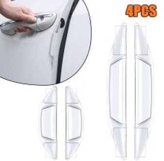4 Stuks Auto Deur Protector Guard Airbag Buffer Strip Scratch Protector Auto Rubberen Bumper Stickers Auto Deur Rand Bescherming transparant