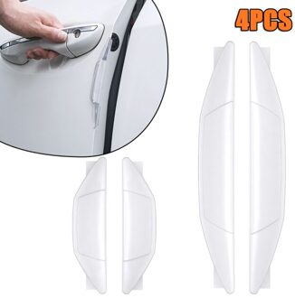 4 Stuks Auto Deur Protector Guard Airbag Buffer Strip Scratch Protector Auto Rubberen Bumper Stickers Auto Deur Rand Bescherming wit