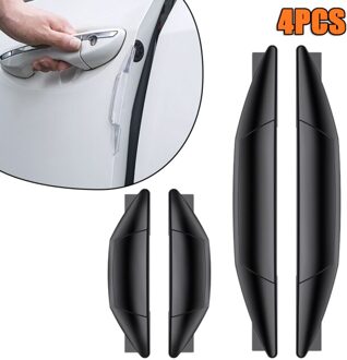 4 Stuks Auto Deur Protector Guard Airbag Buffer Strip Scratch Protector Auto Rubberen Bumper Stickers Auto Deur Rand Bescherming zwart