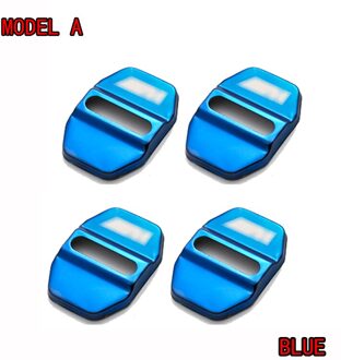 4 Stuks Auto Deurslot Deksel Gesp Case Voor Bmw E46 E90 E60 E39 F30 F10 E36 F20 E92 E87 x5 E70 Serie 1 X1 X4 X3 X6 Auto Accessoires model- A-blauw