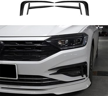 4 Stuks Auto Mistlamp Wenkbrauw Ooglid Cover Voor Jetta MK7 Voorbumper Side Vent Spoiler Splitter helder zwart