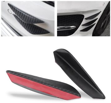 4 Stuks Auto Rijden Air Drag/Druk Verminderen Abs Carbon Achterbumper Vinnen Universele Auto Voorbumper Lip spoiler Vinnen Canards