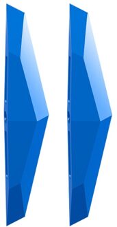 4 Stuks Auto Side Door Edge Achteruitkijkspiegel Protector Beschermende Strip Schrapen Guard Bumper Guards Handvat Cover 3D Styling Sticker 2stk-blauw