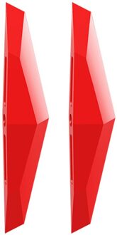 4 Stuks Auto Side Door Edge Achteruitkijkspiegel Protector Beschermende Strip Schrapen Guard Bumper Guards Handvat Cover 3D Styling Sticker 2stk-rood