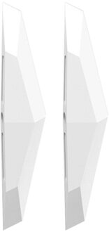 4 Stuks Auto Side Door Edge Achteruitkijkspiegel Protector Beschermende Strip Schrapen Guard Bumper Guards Handvat Cover 3D Styling Sticker 2stk-wit