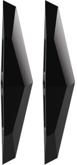 4 Stuks Auto Side Door Edge Achteruitkijkspiegel Protector Beschermende Strip Schrapen Guard Bumper Guards Handvat Cover 3D Styling Sticker 2stk-zwart