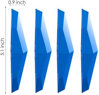 4 Stuks Auto Side Door Edge Achteruitkijkspiegel Protector Beschermende Strip Schrapen Guard Bumper Guards Handvat Cover 3D Styling Sticker 4stk-blauw