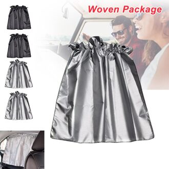 4 Stuks Auto Venster Schaduw Gordijn Zilver Coating Doek Auto Styling Accessoires Zonnescherm Beschermen Dubbelzijdig Zonnescherm Gordijn