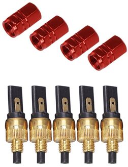4 Stuks Autobanden Ventieldopjes Met 5 Pcs Motorfiets Remlicht Tail Light Voor Achter Rem Koppeling schakelaar Plug