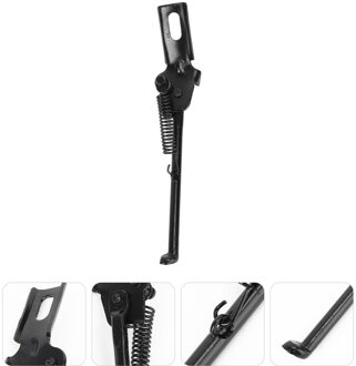 4 Stuks Bike Kickstand Kickstand Enkelzijdige Ondersteuning Achterzijde Antislip Fiets Kick Stand(12 Inch/14 Inch/16 Inch/18Inch) zwart 2