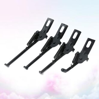 4 Stuks Bike Kickstand Kickstand Enkelzijdige Ondersteuning Achterzijde Antislip Fiets Kick Stand(12 Inch/14 Inch/16 Inch/18Inch) zwart