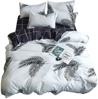 4 Stuks Blad Dekbedovertrek Beddengoed Kit 1 Quilt Case 1 Laken 2 Kussenslopen King-Queen Dekbedovertrek Dekbed beddengoed Set Quilt 200x230cm