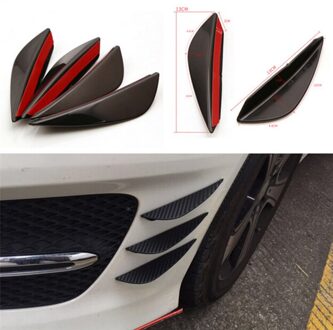 4 Stuks Bumper Spoiler Universal Voorbumper Lip Splitter Vinnen Body Spoiler Canard Valentie Chin Baffle Plaat