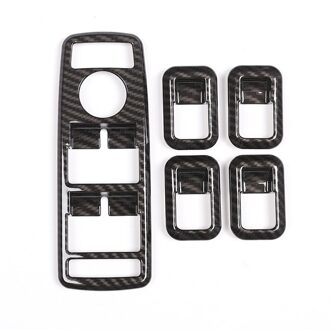 4 Stuks Carbon Fiber Auto Vensterglas Lifting Knoppen Frame Cover Set Voor Mercedes Benz A B C E G cla Cls Gle Gls Gla Glk Ml Gl Gl zwart