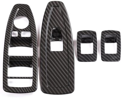 4 Stuks Carbon Fiber Stijl Venster Lift Schakelaar Frame Trim Voor Bmw X1 F48-Accessoires Voor Bmw X2 F47