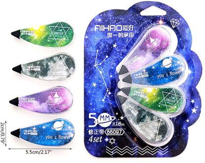 4 Stuks Correctie Tape Set Fantastische Star Sky Briefpapier Corrigeren Tool Student Schoolbenodigdheden 20CB