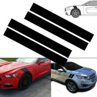 4 Stuks Decal Stickers Motorkap Decal Kap Streep Universele Vinyl Praktische