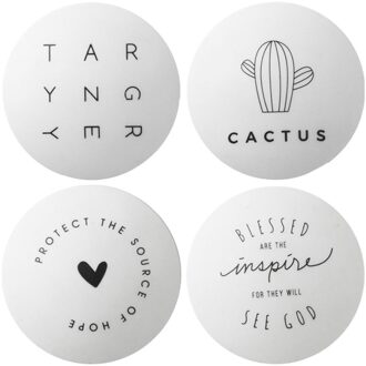 4 Stuks Deur Stoppers Handvat Shockproof Lijm Pads Deurknop Lock Bumpers Guard Stoppers Muur Siliconen Protector wit