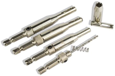 4 Stuks Deur Window Scharnier Twist Boor Nauwkeurige Positionering Gat Opener Hex Schacht Positionering Ponsen Gat Boor Houtbewerking Tool