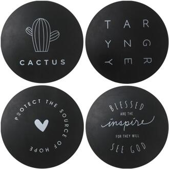 4 Stuks Deur Zuig Deur Handvat Muur Protector Anti-Collision Pad Siliconen Koelkast Deurslot Bump Sticker Muur Protector zwart