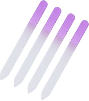 4 Stuks Duurzaam Nagelvijlen Crystal Glas Uv Gel Slijpen Buffers Schuren Buffer Salon Nagels Glitter Manicure Pedicure Tool Accesory