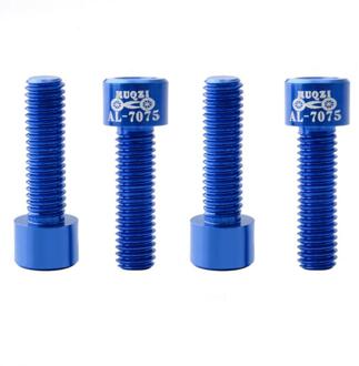 4 Stuks Fiets Stuurpen Schroef Aluminium M5 * 17Mm Mountain Road Fixed Gear Stuurpen Riser Bouten Fietsen fiets Onderdelen 03 4stk blauw