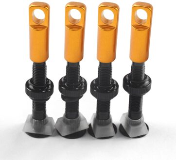 4 Stuks Fiets Ventieldopje Aluminiumlegering Frans Ventiel Tool Met Ventiel Removal Tool Fiets Accessoires goud